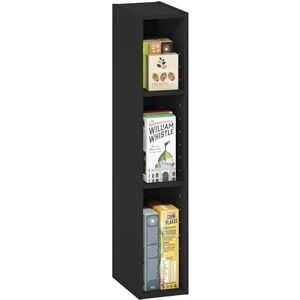Furinno Fulda 3-Tier Space Saving Storage Shelf Bookcase, 15 cm Width, Blackwood Furinno Fulda 3-Tier Space Saving Storage Shelf Bookcase, 15 cm Width, Blackwood