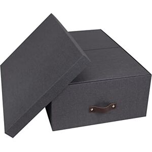 Bigso Box of Sweden Set of 3 Storage Boxes with Lids Linen Look Organiser Box for Clothes, Office Equipment and More Wardrobe Storage Boxes with Handles for Bedding or Seasonal Clothing Black Bigso Box of Sweden Set of 3 Storage Boxes with Lids Linen Look Organiser Box for Clothes, Office Equipment and More Wardrobe Storage Boxes with Handles for Bedding or Seasonal Clothing Black
