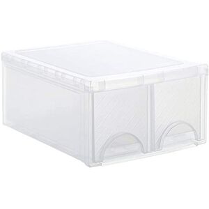 Rotho Frontbox large drawer box with 2 drawers, Plastic (PP) BPA-free, transparent, twin (44.0 x 34.0 x 20.0 cm) Rotho Frontbox large drawer box with 2 drawers, Plastic (PP) BPA-free, transparent, twin (44.0 x 34.0 x 20.0 cm)