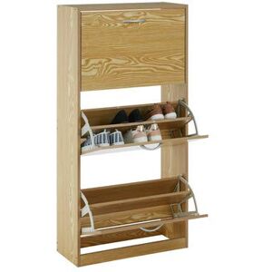 Premier Housewares Shoe Storage Cabinet, MDF, Brown, One Size Premier Housewares Shoe Storage Cabinet, MDF, Brown, One Size