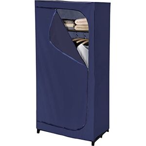 WENKO Business Wardrobe with Shelf and Clothes Rail, Fabric Cabinet for Dust-free Storage of Textiles, Metal Frame and Fabric in Durable Polyester Quality, 75 x 160 x 50 cm WENKO Business Wardrobe with Shelf and Clothes Rail, Fabric Cabinet for Dust-free Storage of Textiles, Metal Frame and Fabric in Durable Polyester Quality, 75 x 160 x 50 cm