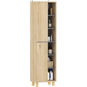 HOMCOM Bathroom Storage Cabinet, Bathroom Storage Unit, Freestanding Bathroom Cabinet with 6 Open Compartments and 6 Shelves HOMCOM Bathroom Storage Cabinet, Bathroom Storage Unit, Freestanding Bathroom Cabinet with 6 Open Compartments and 6 Shelves