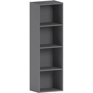 Vida Designs Oxford 4 Tier Cube Bookcase, Grey Wooden Shelving Display Storage Unit Office Living Room Furniture Vida Designs Oxford 4 Tier Cube Bookcase, Grey Wooden Shelving Display Storage Unit Office Living Room Furniture