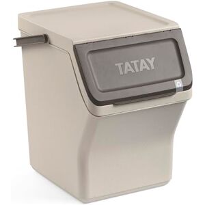 TATAY Recycling Kitchen Bin Easy Waste 20L Stackable Recycling Bin Modular Design Click-Lid System Integrated Carry Handle Made with Recycled Material 35x27x36 cm – Ecohome TATAY Recycling Kitchen Bin Easy Waste 20L Stackable Recycling Bin Modular Design Click-Lid System Integrated Carry Handle Made with Recycled Material 35x27x36 cm – Ecohome