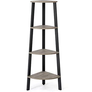 Meerveil Mondeer Corner Shelf Unit, Wooden Corner Ladder Shelf for Bathroom Living Room Bedroom Kitchen, 4-Tier Storage Rack, Industrial Rustic furniture Corner Bookcase, Grey Meerveil Mondeer Corner Shelf Unit, Wooden Corner Ladder Shelf for Bathroom Living Room Bedroom Kitchen, 4-Tier Storage Rack, Industrial Rustic furniture Corner Bookcase, Grey