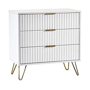 Julian Bowen Murano - Matte White - 3-Drawer - Chest of Drawers Julian Bowen Murano - Matte White - 3-Drawer - Chest of Drawers