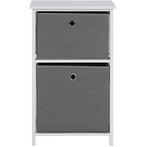 Premier Lindo Cabinet, 2 Fabric Drawers, Grey Premier Lindo Cabinet, 2 Fabric Drawers, Grey
