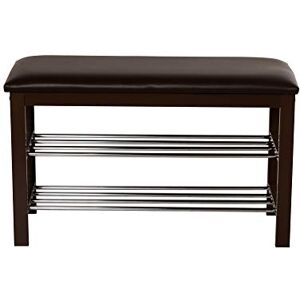 ASPECT 3-Tier Storage Shoe Rack/Bench with Seat Cushion (Brown), 80 x 30 x 49 cm ASPECT 3-Tier Storage Shoe Rack/Bench with Seat Cushion (Brown), 80 x 30 x 49 cm