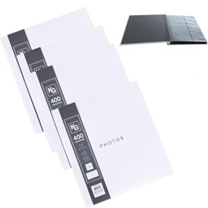Kiera Grace 400-Pocket Jocelyn Simple & Classic Photo Album For Home & Office With CD Storage Pocket, 13.19”L x 12.01"W x 1.5“H To Display 400-4" x 6" Pictures, 6 Pieces, White Kiera Grace 400-Pocket Jocelyn Simple & Classic Photo Album For Home & Office With CD Storage Pocket, 13.19”L x 12.01"W x 1.5“H To Display 400-4" x 6" Pictures, 6 Pieces, White