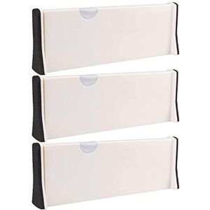 ASelected 3 x Expandable Drawer Dividers Adjustable Deep Drawer Organizer Set Suitable for Kitchen Bathroom Bedroom Office and Dresser Desk White (Pack of 3) ASelected 3 x Expandable Drawer Dividers Adjustable Deep Drawer Organizer Set Suitable for Kitchen Bathroom Bedroom Office and Dresser Desk White (Pack of 3)