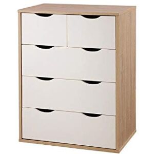 TAD TIMBER ART DESIGN UK Timber Art Design Alton 3+2 Drawer Chest of Drawers in Sonoma Oak & White Modern Bedroom Furniture TAD TIMBER ART DESIGN UK Timber Art Design Alton 3+2 Drawer Chest of Drawers in Sonoma Oak & White Modern Bedroom Furniture