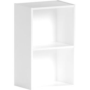 Vida Designs Oxford 2 Tier Cube Bookcase, White Wooden Shelving Display Storage Unit Office Living Room Furniture Vida Designs Oxford 2 Tier Cube Bookcase, White Wooden Shelving Display Storage Unit Office Living Room Furniture