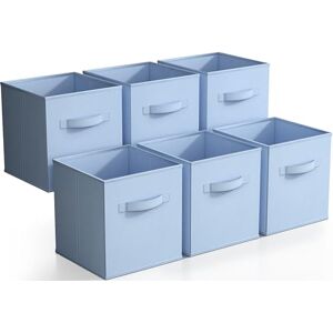 Sorbus Storage Cubes 11 Inch Foldable Fabric Baskets for Organizing Pantry, Closet, Shelf, Toy Box, Cubby 6 Collapsible Cloth Cube Storage Bins for Home, Nursery, Playroom, Bedroom (Pastel Blue) Sorbus Storage Cubes 11 Inch Foldable Fabric Baskets for Organizing Pantry, Closet, Shelf, Toy Box, Cubby 6 Collapsible Cloth Cube Storage Bins for Home, Nursery, Playroom, Bedroom (Pastel Blue)