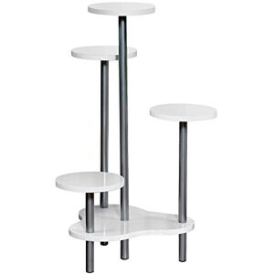 Kesper flower stand 17278 with shelves made of white lacquered chipboard/flower rack/shelf 64.5 x 72.5 x 46 cm Kesper flower stand 17278 with shelves made of white lacquered chipboard/flower rack/shelf 64.5 x 72.5 x 46 cm