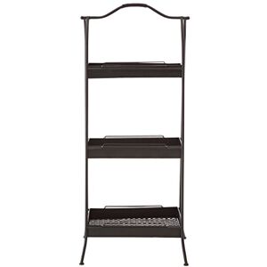 Premier Housewares Housewares Lexa Storage Rack, Metal, Black, 47 x 51 x 116 cm Premier Housewares Housewares Lexa Storage Rack, Metal, Black, 47 x 51 x 116 cm