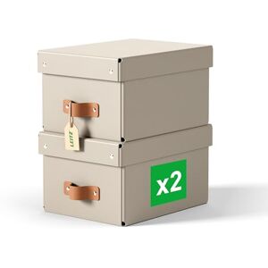 Leitz Puro Small Storage Box with Lid – Set of 2 Durable Storage Boxes, Compatible with Cube Units & Shelves, 7L Stackable Organiser, Suitable for Home & Office (20 x 28 x 15 cm, Sand Beige) Leitz Puro Small Storage Box with Lid – Set of 2 Durable Storage Boxes, Compatible with Cube Units & Shelves, 7L Stackable Organiser, Suitable for Home & Office (20 x 28 x 15 cm, Sand Beige)