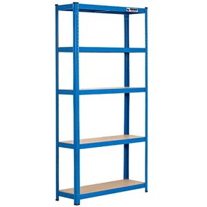 Rhino – 2 Bays – Heavy Duty Garage Shelving Units – 200kg Load Weight Per Shelf – 1000kg Per Unit Blue 180x90x30cm – 5 Tier Storage Shelves – Shed Shelving Rhino – 2 Bays – Heavy Duty Garage Shelving Units – 200kg Load Weight Per Shelf – 1000kg Per Unit Blue 180x90x30cm – 5 Tier Storage Shelves – Shed Shelving