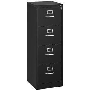 YITAHOME 4 Drawers Filing Cabinets, Lockable Vertical File Cabinet for Letter/Legal/A4 Size, Anti-tipping File Drawer Storage Cabinets with Cue Card Slot for Home Office, Black, 45.8 x 45 x 133cm YITAHOME 4 Drawers Filing Cabinets, Lockable Vertical File Cabinet for Letter/Legal/A4 Size, Anti-tipping File Drawer Storage Cabinets with Cue Card Slot for Home Office, Black, 45.8 x 45 x 133cm