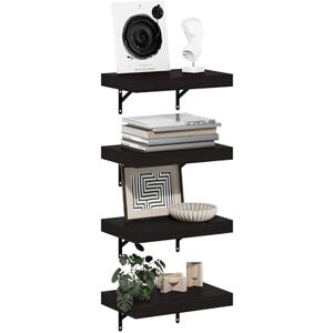 Furinno TANNA Wall Mounted Shelves Set of 4, 37cm wide Rectangular 4.2cm Thick Floating Shelf, Corner Wall Shelves, for Living Room, Bedroom, Home Office, Tobacco Oak Furinno TANNA Wall Mounted Shelves Set of 4, 37cm wide Rectangular 4.2cm Thick Floating Shelf, Corner Wall Shelves, for Living Room, Bedroom, Home Office, Tobacco Oak