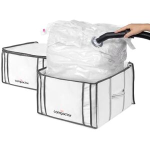 Compactor Life 3D Semi-Rigid Vacuum Storage Boxes, Set of 2, Size M, White, RAN8297 Compactor Life 3D Semi-Rigid Vacuum Storage Boxes, Set of 2, Size M, White, RAN8297