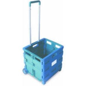 VFM 356684 Folding Container Trolley, Blue/Green VFM 356684 Folding Container Trolley, Blue/Green