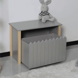Home Source Kids Storage Desk – Grey Wooden Children’s Desk with Rolling Toy Drawer – 2-in-1 Playroom Storage & Study Table – Fence-Style Zig-Zag Design – MDF Furniture, Flat Packed Home Source Kids Storage Desk – Grey Wooden Children’s Desk with Rolling Toy Drawer – 2-in-1 Playroom Storage & Study Table – Fence-Style Zig-Zag Design – MDF Furniture, Flat Packed
