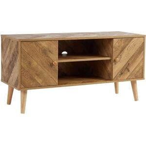 Home Source Dallas TV Stand 2 Door Open Storage Media Shelves Entertainment Sideboard Home Living Furniture, Natural Home Source Dallas TV Stand 2 Door Open Storage Media Shelves Entertainment Sideboard Home Living Furniture, Natural