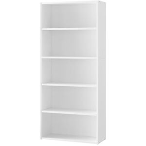VASAGLE Bookshelf, 5-Tier Bookcase, Storage Shelving Unit, Display Shelf with Open Compartments, Adjustable Storage Shelves, for Living Room, Home Office, Bedroom, Cloud White LBC165T14 VASAGLE Bookshelf, 5-Tier Bookcase, Storage Shelving Unit, Display Shelf with Open Compartments, Adjustable Storage Shelves, for Living Room, Home Office, Bedroom, Cloud White LBC165T14