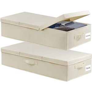 boailydi Under Bed Storage, Large Underbed Storage Containers with Lids, Foldable Clothes Storage Bins W/ Reinforced Handle for Bedroom Organization, Closet Organizers for Blanket, Shoe, Pillow -2 Pack, Beige boailydi Under Bed Storage, Large Underbed Storage Containers with Lids, Foldable Clothes Storage Bins W/ Reinforced Handle for Bedroom Organization, Closet Organizers for Blanket, Shoe, Pillow -2 Pack, Beige