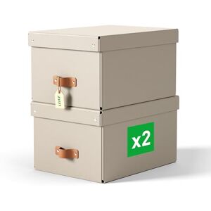 Leitz Puro Medium Storage Box with Lid – Set of 2 Durable Storage Boxes, Compatible with Cube Units & Shelves, 17L Stackable Organiser, Suitable for Home & Office (27 x 37 x 20cm, Sand Beige) Leitz Puro Medium Storage Box with Lid – Set of 2 Durable Storage Boxes, Compatible with Cube Units & Shelves, 17L Stackable Organiser, Suitable for Home & Office (27 x 37 x 20cm, Sand Beige)