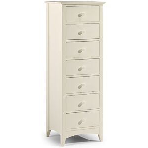 Julian Bowen Cameo 7 Drawer Narrow Chest Stone White Elegant and Practical Storage Solution Julian Bowen Cameo 7 Drawer Narrow Chest Stone White Elegant and Practical Storage Solution