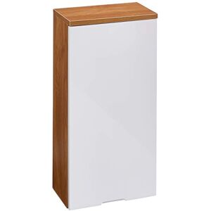 Premier Housewares Wall Cabinet with Oak Effect/High Gloss, 65*39.5*7 cm White Premier Housewares Wall Cabinet with Oak Effect/High Gloss, 65*39.5*7 cm White