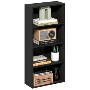 Furinno BASIC Book Shelf, 4-Tier Bookcase with Open Shelf, Bookshelf, Cube Storage Organizer, 7 x 17 x 35, for Living Room, Bedroom, Home Office, Espresso Furinno BASIC Book Shelf, 4-Tier Bookcase with Open Shelf, Bookshelf, Cube Storage Organizer, 7 x 17 x 35, for Living Room, Bedroom, Home Office, Espresso