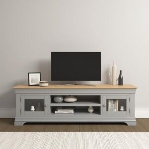 Seconique Bordeaux Tv Stand in Pebble Grey/Oak Seconique Bordeaux Tv Stand in Pebble Grey/Oak