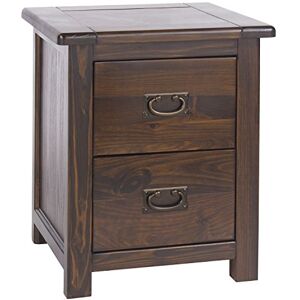 Home Source Denver Bedside Cabinet, Solid Pine 2 Drawer Side Lamp Table Nightstand Home Source Denver Bedside Cabinet, Solid Pine 2 Drawer Side Lamp Table Nightstand