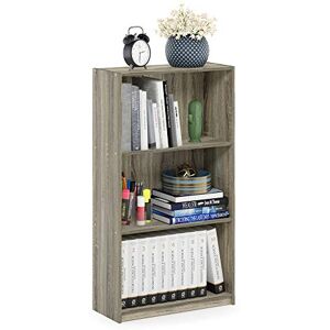 Furinno Basic 3-Tier Bookcase Storage Shelves, Sonoma Oak Furinno Basic 3-Tier Bookcase Storage Shelves, Sonoma Oak