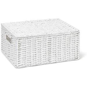 ARPAN Paper Rope Storage Basket Box With Lid White (Large) ARPAN Paper Rope Storage Basket Box With Lid White (Large)