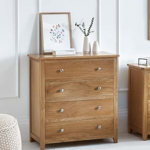 Julian Bowen Chest of Drawers, Oak, 89 x 83 x 44 Julian Bowen Chest of Drawers, Oak, 89 x 83 x 44