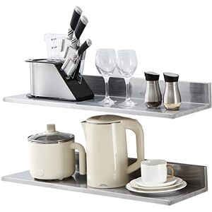 VEVOR 8.6" x 30" Stainless Steel Shelf, Wall Mounted Floating Shelving with Backsplash, 44 lbs Load Capacity Commercial Shelves, Heavy Duty Storage Rack for Restaurant, Kitchen, Bar, Home, and Hotel VEVOR 8.6" x 30" Stainless Steel Shelf, Wall Mounted Floating Shelving with Backsplash, 44 lbs Load Capacity Commercial Shelves, Heavy Duty Storage Rack for Restaurant, Kitchen, Bar, Home, and Hotel
