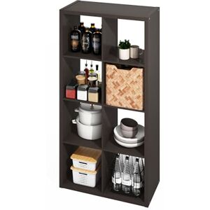 Furinno HERMITE Spice rack, 8-Cube Cupboard Shelf Organiser with 30mm Extra Thick Frame, Kitchen Storage Shelves, for Storage & Organisation, Kitchen Island, Dining Room, Black Oak Furinno HERMITE Spice rack, 8-Cube Cupboard Shelf Organiser with 30mm Extra Thick Frame, Kitchen Storage Shelves, for Storage & Organisation, Kitchen Island, Dining Room, Black Oak