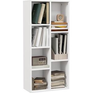 HOMCOM 3 Tier Bookshelf, Modern Cube Bookcase with 7 Open Storage Compartments, Freestanding Display Storage Unit for Living Room, Bedroom, Study, White HOMCOM 3 Tier Bookshelf, Modern Cube Bookcase with 7 Open Storage Compartments, Freestanding Display Storage Unit for Living Room, Bedroom, Study, White