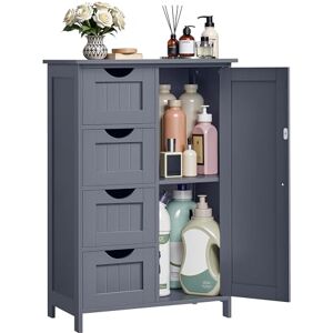 VASAGLE Bathroom Cabinet Narrow Bathroom Cabinet Chest of Drawers with 4 Drawers Adjustable Shelf for Living Room Kitchen Hallway Deep Freestanding Grey LHC41GY VASAGLE Bathroom Cabinet Narrow Bathroom Cabinet Chest of Drawers with 4 Drawers Adjustable Shelf for Living Room Kitchen Hallway Deep Freestanding Grey LHC41GY
