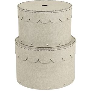 Bigso Box of Sweden Set di 2 contenitori Wilma beige - Storage Boxes Bigso Box of Sweden Set di 2 contenitori Wilma beige - Storage Boxes