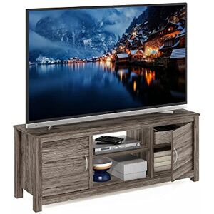 Furinno Stand with Storage for TV up to 65 Inch, Engineered Wood, Rustic Oak, 40.01 (D) x 150.01 (W) x 55.5 (H) cm Furinno Stand with Storage for TV up to 65 Inch, Engineered Wood, Rustic Oak, 40.01 (D) x 150.01 (W) x 55.5 (H) cm