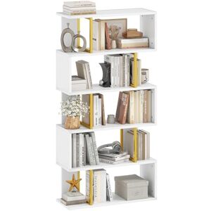 YITAHOME Bookcase, Industrial Bookshelf with Steel Frame Tall Standing Shelving Unit Open Book Shelf Display Rack Storage Organizer for Living Room Home Office Bedroom, Gold YITAHOME Bookcase, Industrial Bookshelf with Steel Frame Tall Standing Shelving Unit Open Book Shelf Display Rack Storage Organizer for Living Room Home Office Bedroom, Gold
