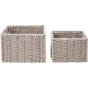 Zeller Storage Basket, Grey, 2-Piece Zeller Storage Basket, Grey, 2-Piece