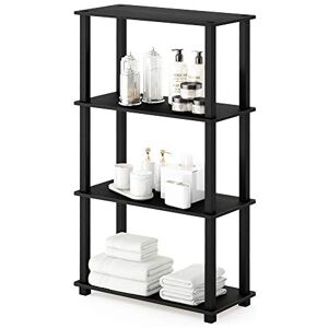Furinno TURN-S-TUBE Storage Shelves, 4-Tier Book Shelf, Corner Shelf, Toolless Open Shelves, for Organization and Storage, Living Room, Garage, Home Office, Americano Furinno TURN-S-TUBE Storage Shelves, 4-Tier Book Shelf, Corner Shelf, Toolless Open Shelves, for Organization and Storage, Living Room, Garage, Home Office, Americano