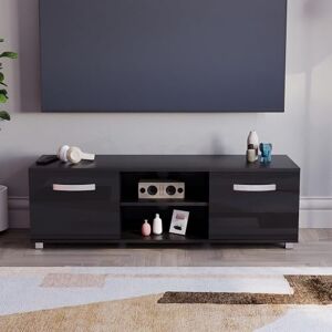 Vida Designs Cosmo TV Unit 2 Door Modern Gloss Matte MDF Living Room Cabinet Media Stand Furntiure Black 120cm Vida Designs Cosmo TV Unit 2 Door Modern Gloss Matte MDF Living Room Cabinet Media Stand Furntiure Black 120cm