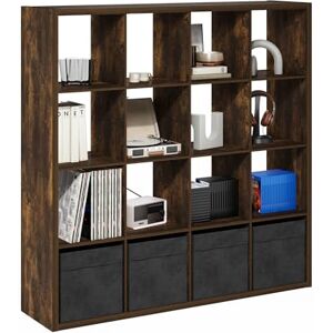 Furinno Cubicle Open Back Decorative Cube Storage Organizer, 16-Cube, Amber Pine Furinno Cubicle Open Back Decorative Cube Storage Organizer, 16-Cube, Amber Pine