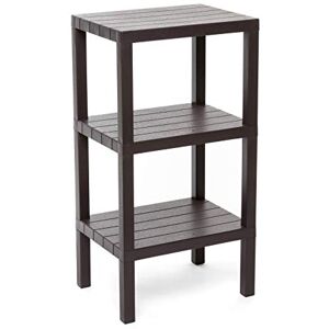 TATAY rectangular shelf, 3 heights, brown, wood effect finish. Sizes 38 x 29 x 73,5 cm TATAY rectangular shelf, 3 heights, brown, wood effect finish. Sizes 38 x 29 x 73,5 cm